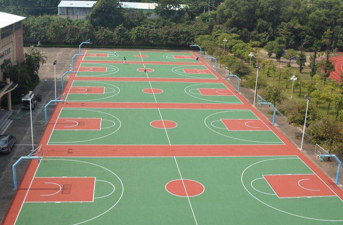 滨州硅PU篮球场施工
