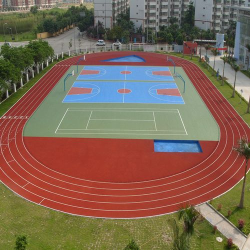济南小区塑胶篮球场设计铺设