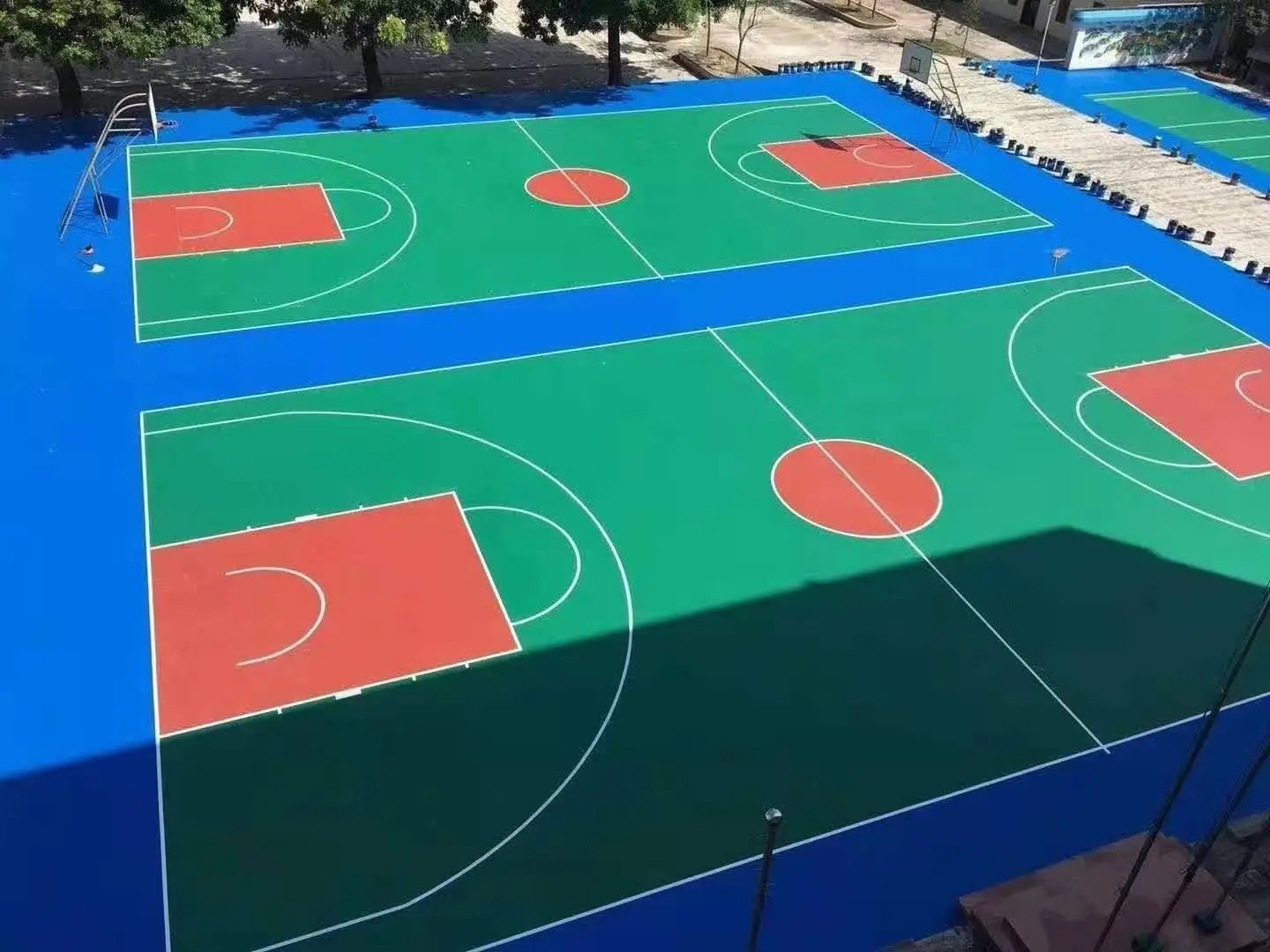 湖州透气型塑胶跑道厚度可定制专业施工塑胶篮球场