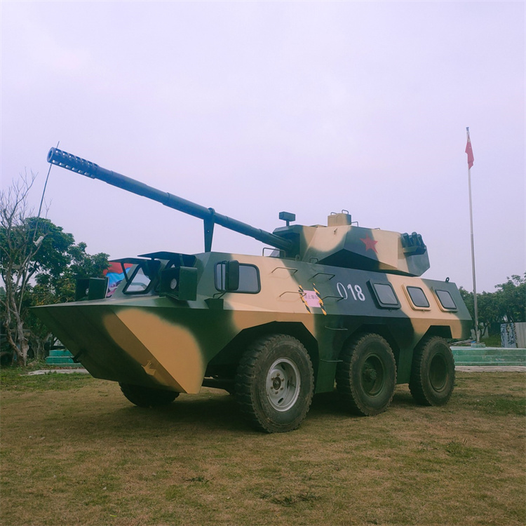 广西百色市开动版装甲车定做59式100毫米高射炮模型生产厂家供应商