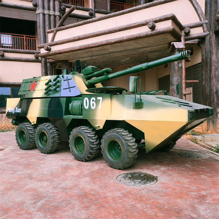 江西赣州市国防教育装备出租ST1-BR轮式105毫米突击炮模型生产厂家租赁