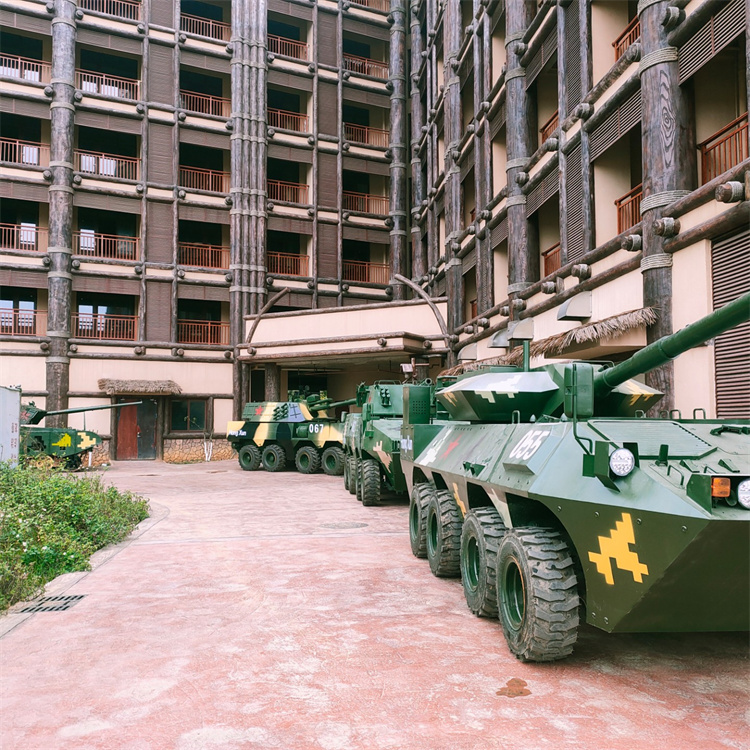 山东德州市开动坦克装甲车出售PTL-02轮式100毫米突击炮模型支持订制