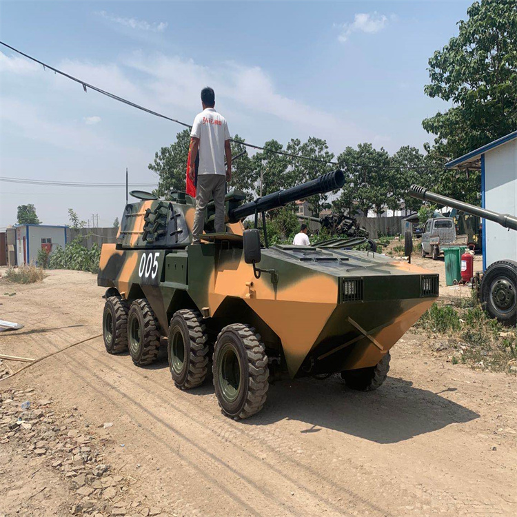 山东淄博市军事模型厂家1:1出租出售PTL-02轮式100毫米突击炮模型支持订制