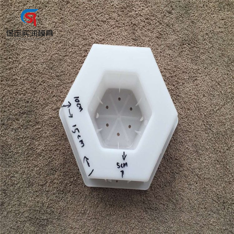 六角块护坡砖模具 高速路边坡绿化专用型菱形块模具-实润磨具