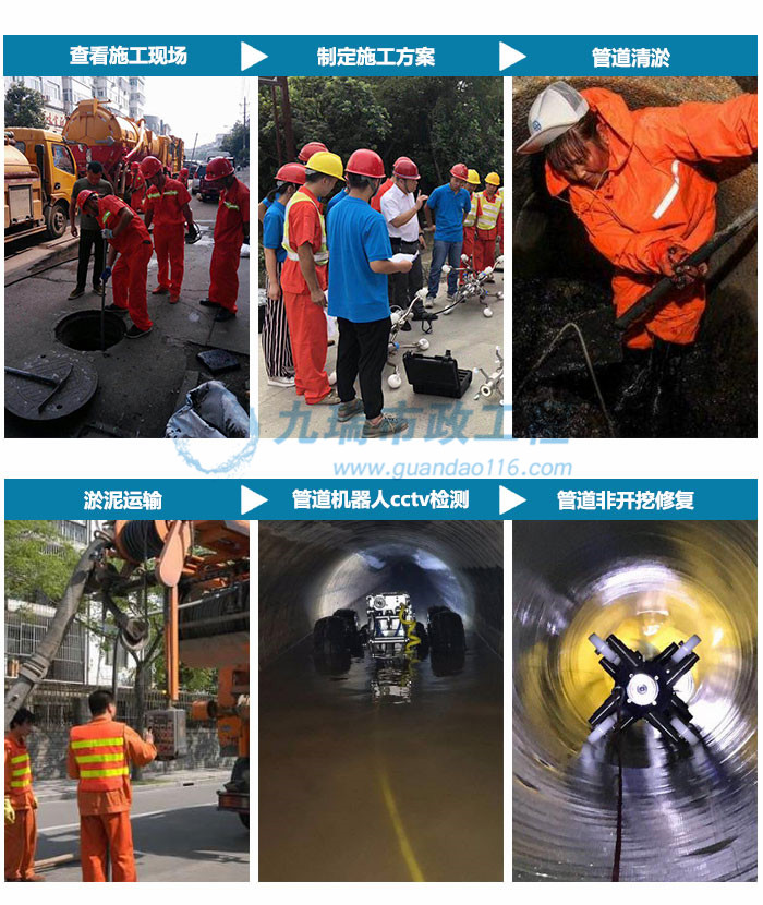 扬州宝应县市政管道疏通清淤检测 短管置换修复 专业对事 坚持服务
