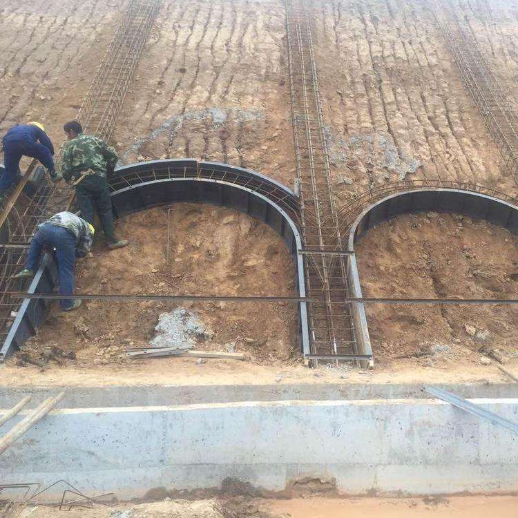 广西山体隧道护坡工程拱形骨架护坡钢模具 鼎杰模具