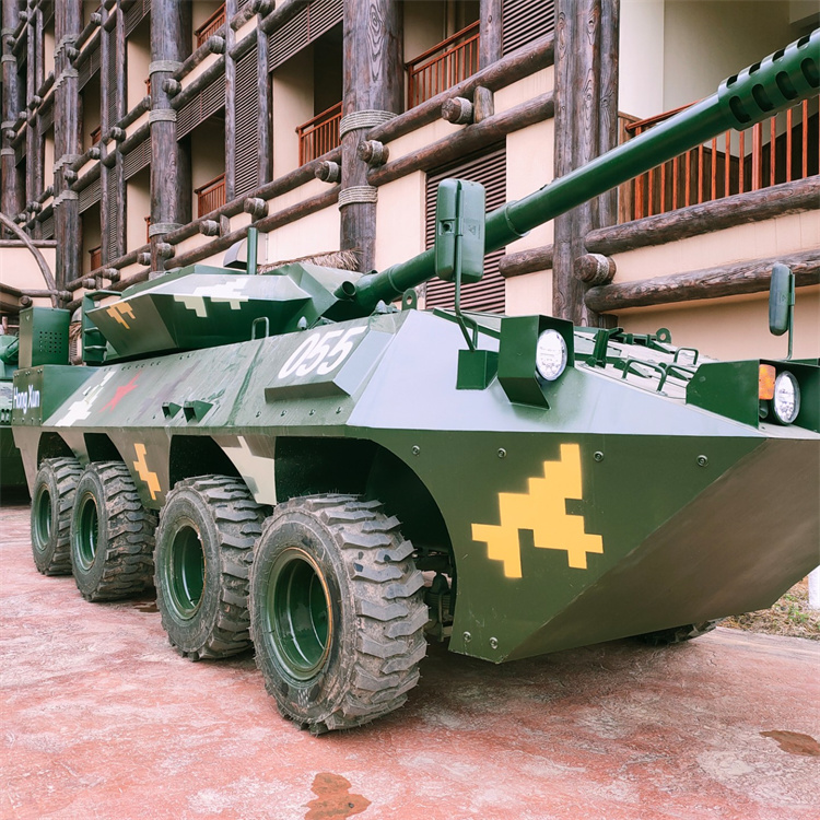 内蒙古乌兰察布市仿真轮式装甲车ST1-BR轮式105毫米突击炮模型批发价格