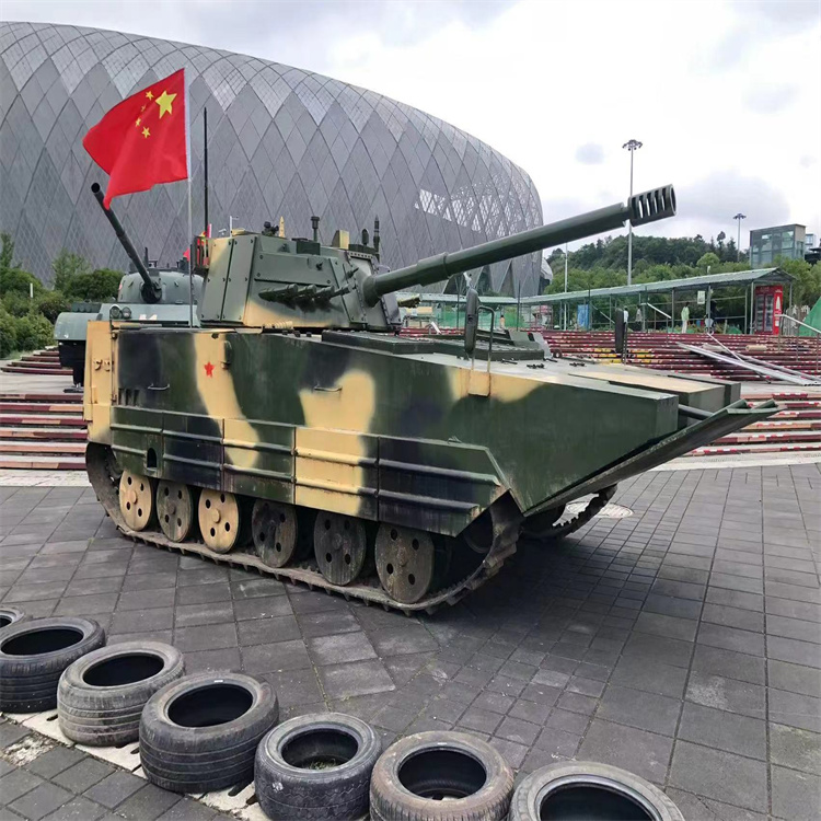 新疆喀什仿真装甲车模型厂家PTL-02轮式100毫米突击炮模型生产批发