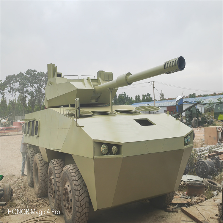 四川达州市仿真轮式装甲车59式100毫米高射炮模型生产厂家出售